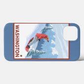 Coques Case-Mate iPhone Snowboarder Scene - Washington (Verso (horizontal))