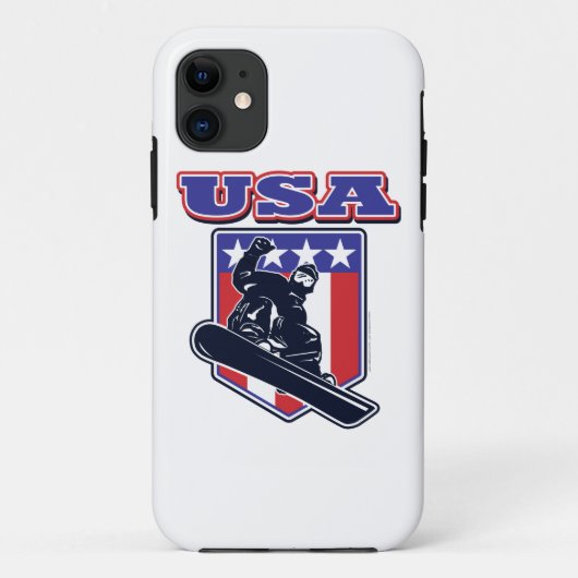 Coques Case-Mate iPhone Snowboardeur USA (Dos)