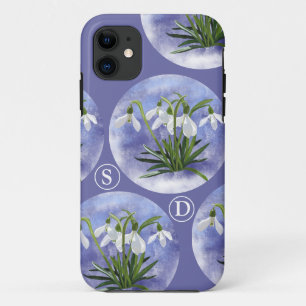 Case-Mate iPhone Case Snowdrops floral Initiales tendance pour elle