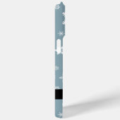 Coques Case-Mate iPhone Snowflakes blanc, Grey, Votre nom, Personnaliser (Verso / Droite)