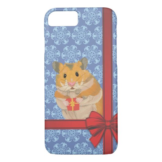 Coques Case-Mate iPhone Snowflakes Christmas Hamster (Dos)
