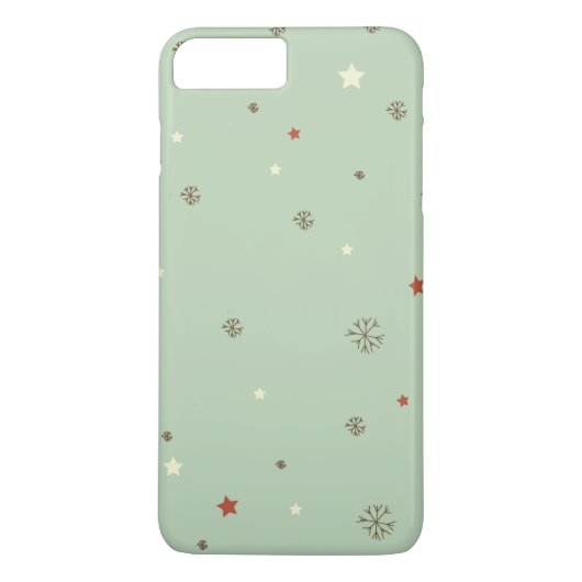 Coques Case-Mate iPhone Snowflakes et étoiles de Noël (Dos)