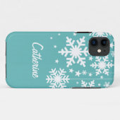 Coques Case-Mate iPhone Snowflakes et Stars CM iPhone 5 BT ID Coque, Aqua (Dos (Horizontal))