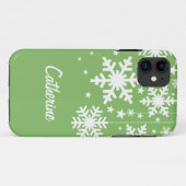 Coques Case-Mate iPhone Snowflakes et Stars iPhone 5 BT Coque, Vert (Dos (Horizontal))