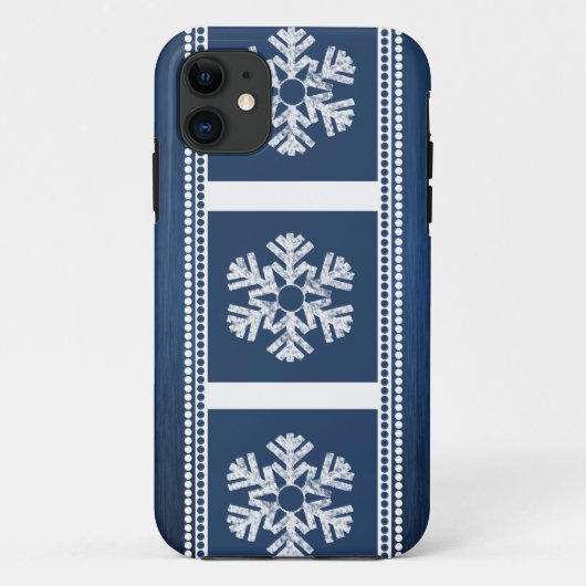 Coques Case-Mate iPhone Snowflakes moderne BT iPhone 5 Coque, Bleu (Dos)