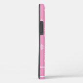 Coques Case-Mate iPhone Snowflakes motif rose nom personnalisé (Verso / Droite)