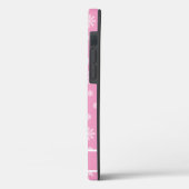 Coques Case-Mate iPhone Snowflakes motif rose nom personnalisé (Verso / Gauche)