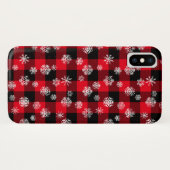 Coques Case-Mate iPhone Snowflakes Red Buffalo Plaid (Dos (Horizontal))