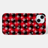 Coques Case-Mate iPhone Snowflakes Red Buffalo Plaid Noël (Verso (horizontal))