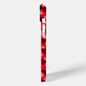 Coques Case-Mate iPhone Snowflakes Red Buffalo Plaid Noël (Verso / Gauche)