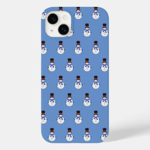Coque Pour iPhone 14 Plus Snowman avec chapeau supérieur
