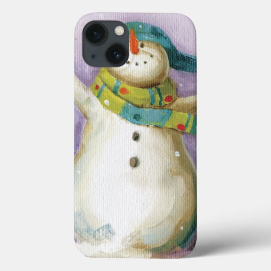 Coques Case-Mate iPhone Snowman avec Mittens d'hiver (Verso)