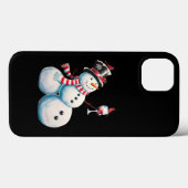 Coques Case-Mate iPhone Snowman Avec Vin Noël Drôle Noël Cadeau de Noël (Verso (horizontal))