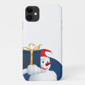 Coques Case-Mate iPhone Snowman donne un cadeau... (Dos)