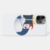 Coques Case-Mate iPhone Snowman donne un cadeau... (Dos (Horizontal))