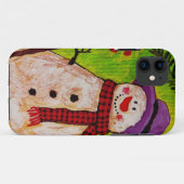 Coques Case-Mate iPhone Snowman et Broom (Dos (Horizontal))