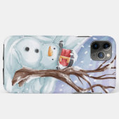 Coques Case-Mate iPhone Snowman Et Paysage D'Hiver (Dos (Horizontal))