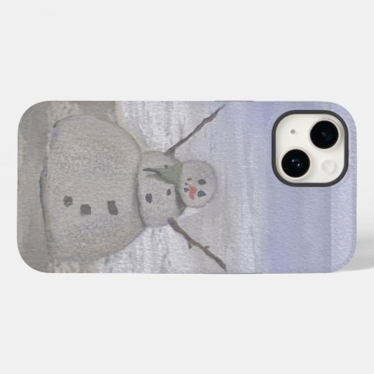 Coques Case-Mate iPhone Snowman Froide À La Plage (Verso (horizontal))