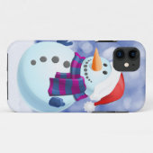 Coques Case-Mate iPhone Snowman hiver Joyeux Noël neige (Dos (Horizontal))