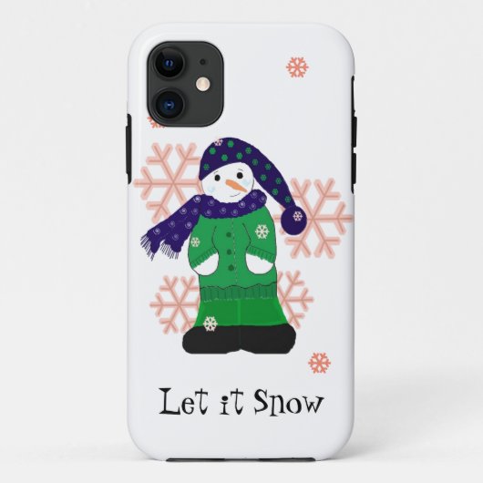 Coques Case-Mate iPhone Snowman laisse neiger (Dos)