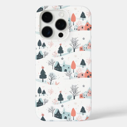 Coques Case-Mate iPhone Snowmans & Snowflakes Motif sans couture (Verso)