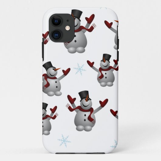 Coques Case-Mate iPhone Snowmen et Snowflakes (Dos)