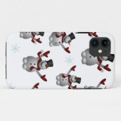 Coques Case-Mate iPhone Snowmen et Snowflakes (Dos (Horizontal))