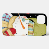Coques Case-Mate iPhone Snowmen moderne avec Mittens (Verso (horizontal))