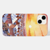 Coques Case-Mate iPhone Snowy Christmas le matin (Verso (horizontal))