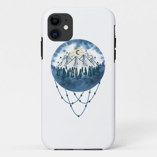 Coques Case-Mate iPhone Snowy Mountain Pine Tree Nature Adventure Extérieu (Dos)