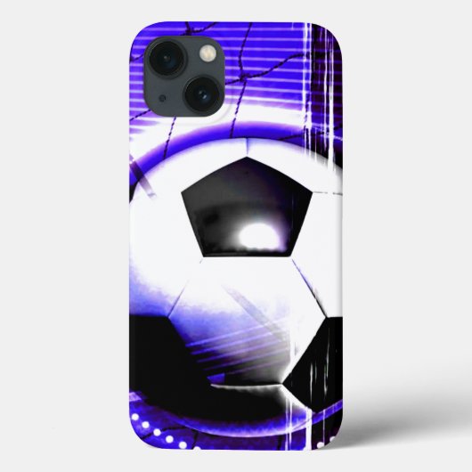 Coques Case-Mate iPhone Soccer Blue Personnaliser avec nom ou nom d'équipe (Verso)