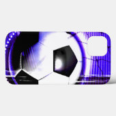 Coques Case-Mate iPhone Soccer Blue Personnaliser avec nom ou nom d'équipe (Verso (horizontal))