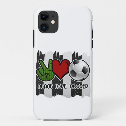Coques Case-Mate iPhone Soccer paix et amour (Dos)