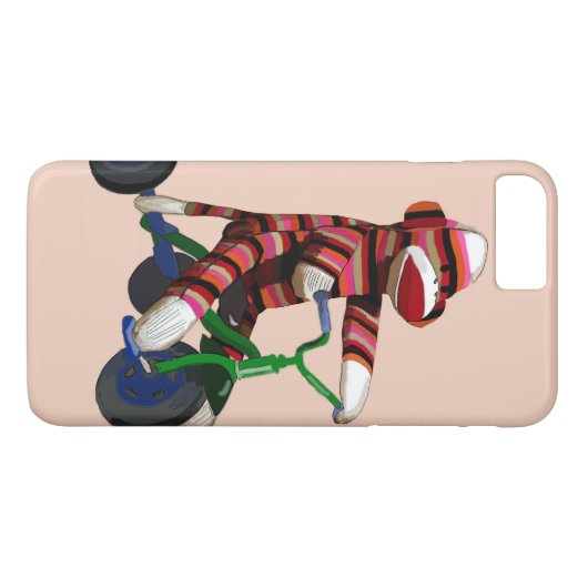 Coques Case-Mate iPhone Sock Monkey Tricycle (Dos (Horizontal))