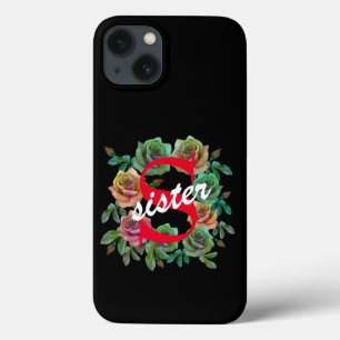 Case-Mate iPhone CASE SŒUR FLORAL LETTRE PERSONNALISÉE