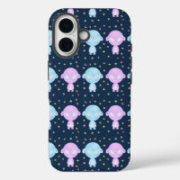 Sœurs jumelles aliens pastel | Art cosmique kawaii