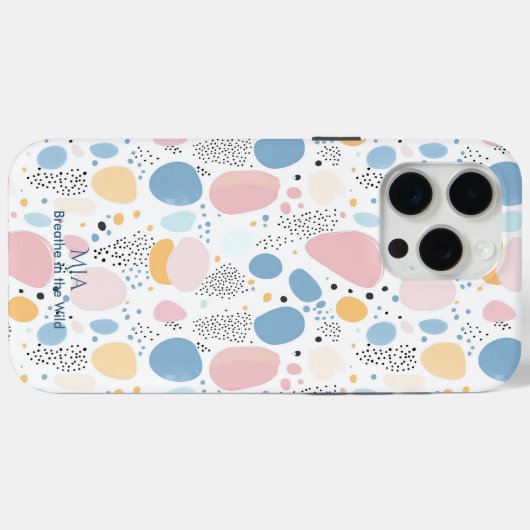 Coques Case-Mate iPhone Soft Abstract Pastel Pebble Pattern (Verso (horizontal))