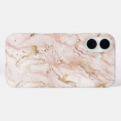 Coques Case-Mate iPhone Soft Blush Pink & Liquid Gold Marble Case | iPhone (Verso (horizontal))