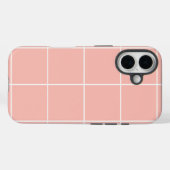 Coques Case-Mate iPhone Soft Neutral Grid Pattern Minimal Check Design (Verso (horizontal))