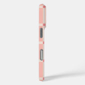 Coques Case-Mate iPhone Soft Pink Grid Pattern with Coral Accent  (Verso / Droite)