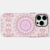 Coques Case-Mate iPhone Soft Pink Mandala with Heart and Petal Motifs (Verso (horizontal))