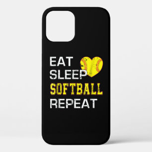 Case-Mate iPhone Case Softball Eat Sleep Softball Répétition