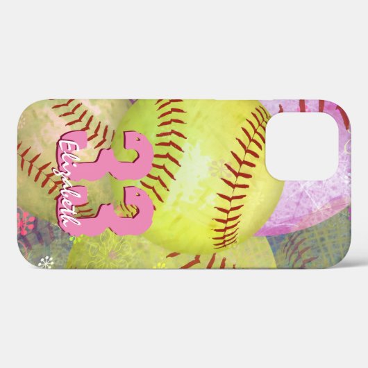 Coques Case-Mate iPhone Softball féminin (Verso (horizontal))