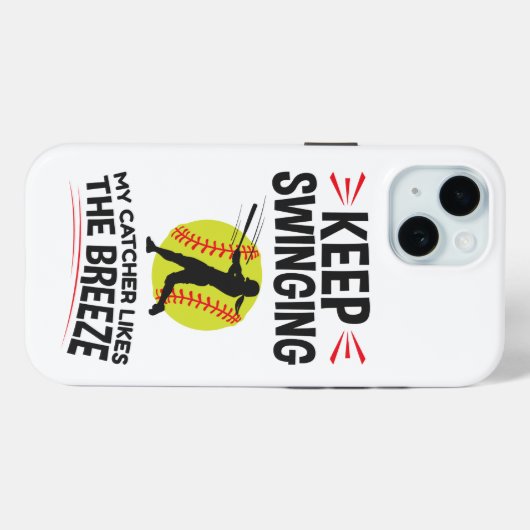 Coques Case-Mate iPhone Softball Pitcher Funny Continuez à faire pivoter l (Verso (horizontal))