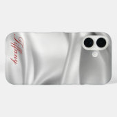 Coques Case-Mate iPhone Soie argentée élégante | Boîtier téléphonique pers (Verso (horizontal))