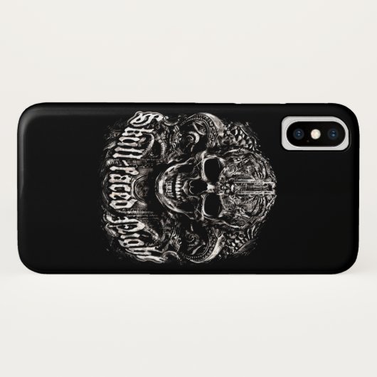 Coques Case-Mate iPhone Soirée au visage crânien (Dos (Horizontal))