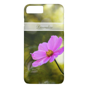 Coque Case-Mate Pour iPhone Soirée élégante Cosmos rose Joli Fleur et nom