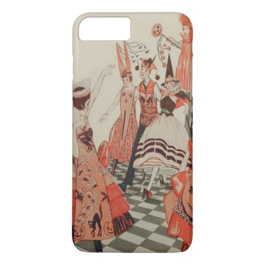 Coques Case-Mate iPhone Soirée Halloween Art Déco Chat Noir Citrouille (Dos)