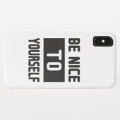 Coques Case-Mate iPhone Sois gentil avec toi-même (Dos (Horizontal))