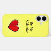 Coques Case-Mate iPhone Sois mon coeur rouge valentin en jaune (Verso (horizontal))